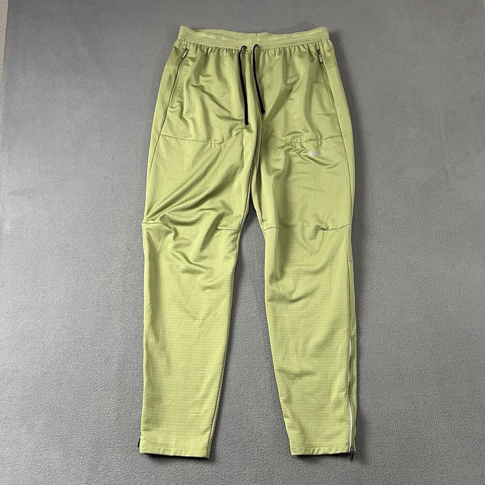 Nike Pants Mens Size Medium Green Phenom Elite Knit Running Athletic Pockets